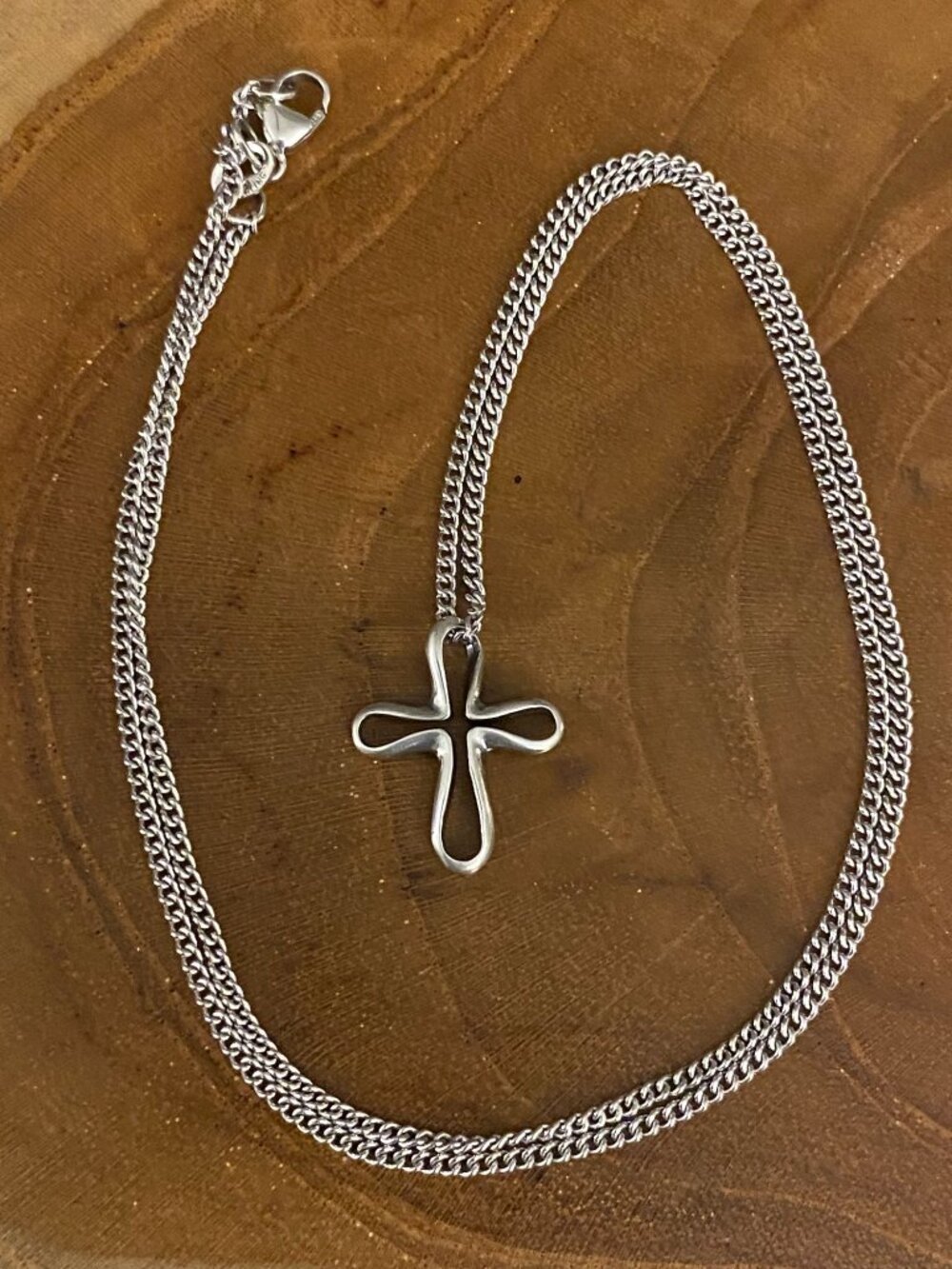 RETIRED James Avery Open Cross Necklace, 18", Sterling Silver